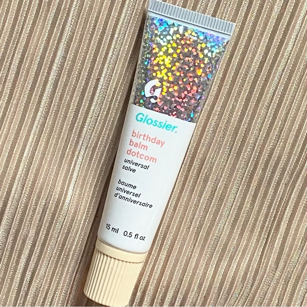Glossier Balm Dotcom Birthday Cake Hydrating Lip Balm Clear 0.5 fl oz